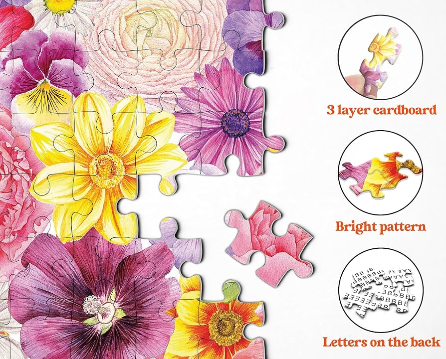 Amazon | 大人用フラワーパズル 野花 植物 花 ジグソーパズル 1000