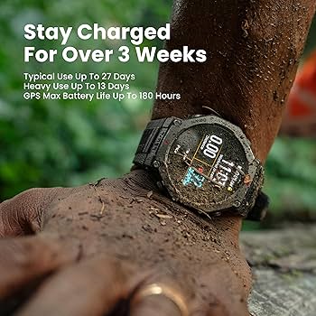 Amazon.com: Amazfit T-Rex 3 Rugged/Military Smart Watch 48mm, 27
