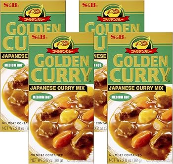 Amazon.com : S&B, Golden Curry Japanese curry Mix, Medium Hot, 3.2