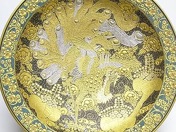 Amazon.co.jp: 九谷焼『飾り皿』作田 花仙作 金盛鳳凰の図 : ホーム