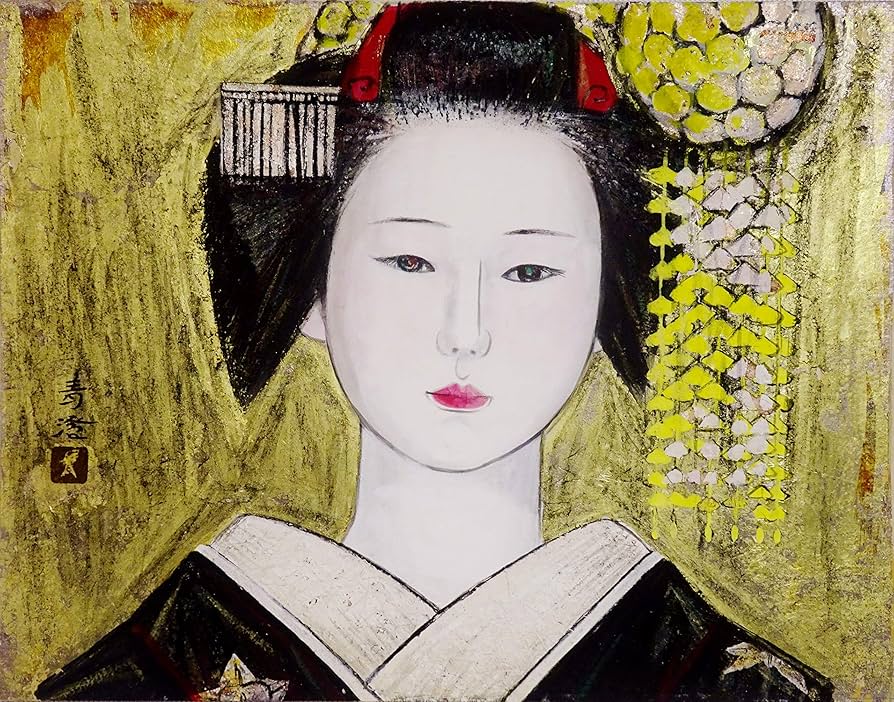 Amazon.co.jp: 長谷川青澄 舞妓 絵画 日本画 Seicho Hasegawa/Maiko