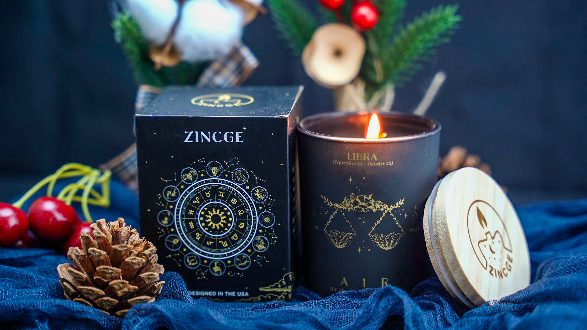 Amazon.com: ZINCGE Libra Zodiac Sign Candle - Scented Soy Candle