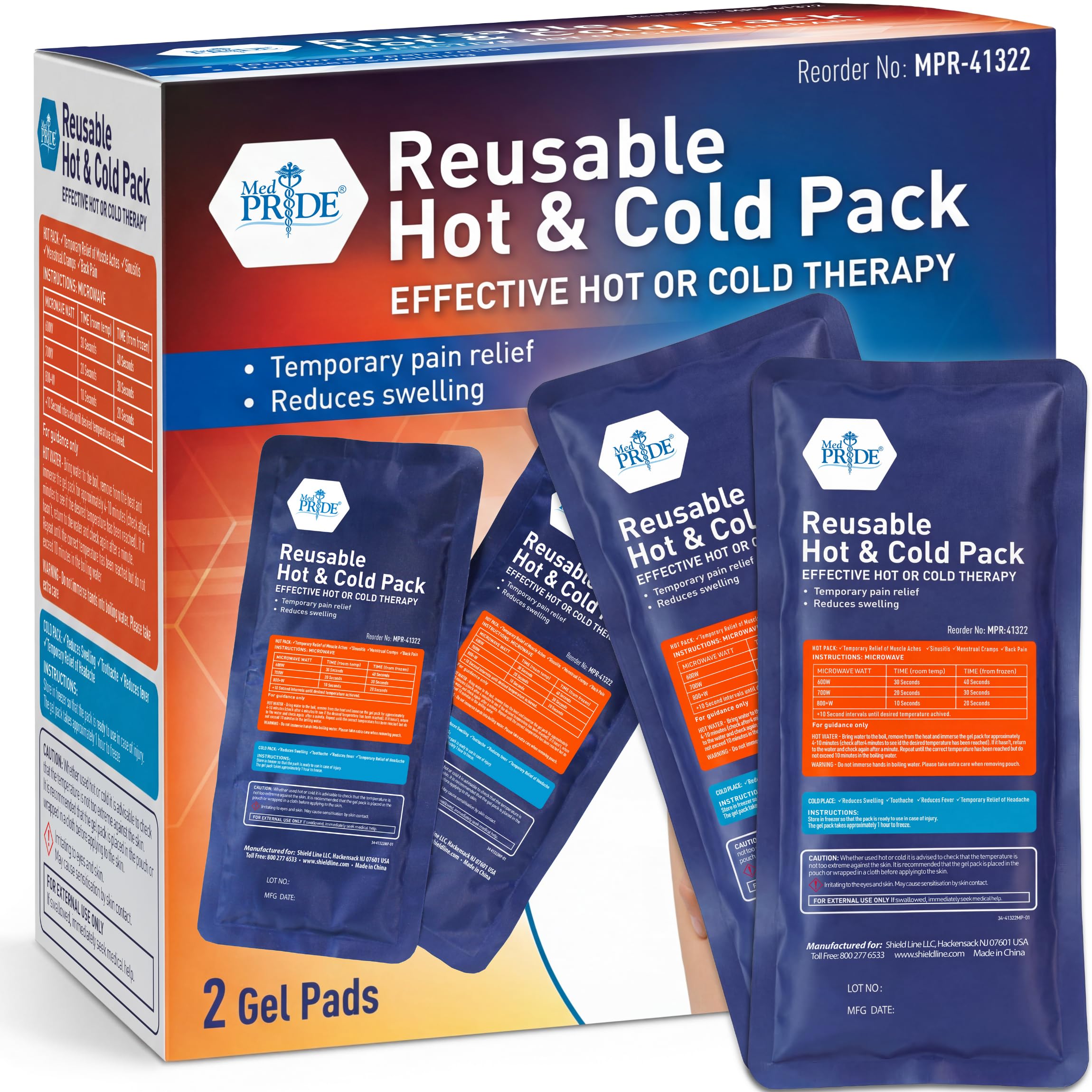 Amazon.com: MED PRIDE Reusable Hot and Cold Gel Ice Packs for