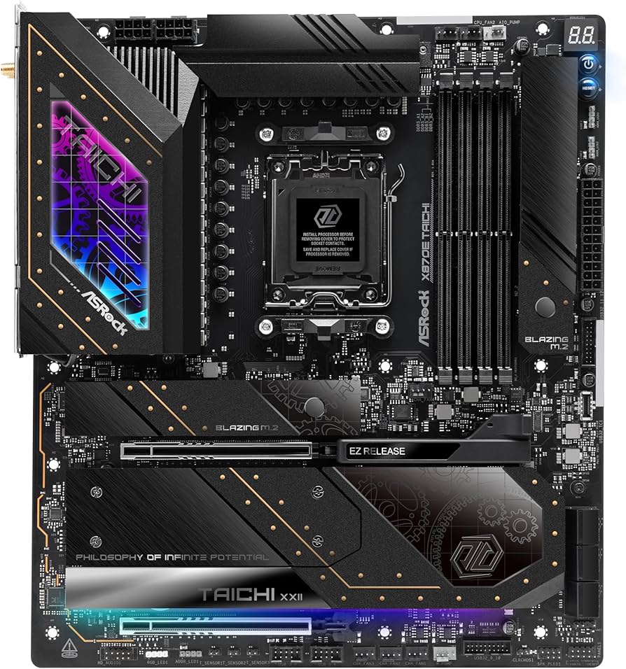 Amazon.com: ASRock AMD X870E Taichi Ryzen Socket AM5 X870 Dual