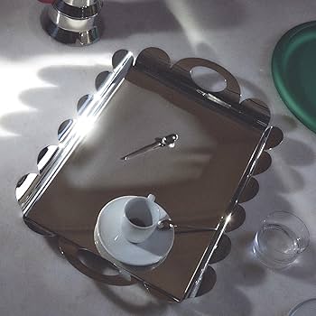 Amazon｜ALESSI (アレッシィ) 長方形トレイ ハンドル付き｜トレイ・盆