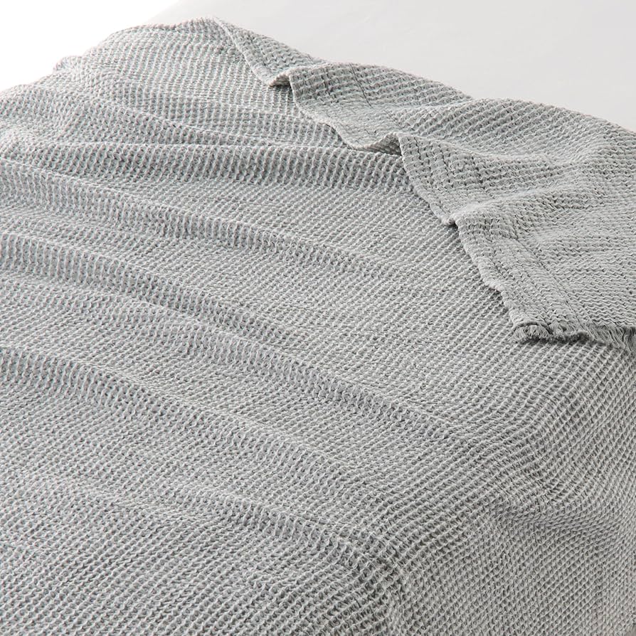 Amazon.co.jp: 無印良品 ワッフル織ケット グレー ダブルサイズ 180
