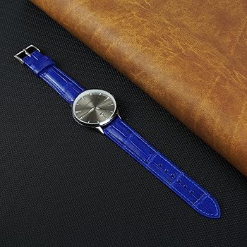 Amazon | [vietnamcreations] 20mm ブルー クロコダイル腕時計ベルト