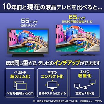 Amazon.co.jp: ハイセンス 65V型 4Kチューナー内蔵 ULED液晶テレビ
