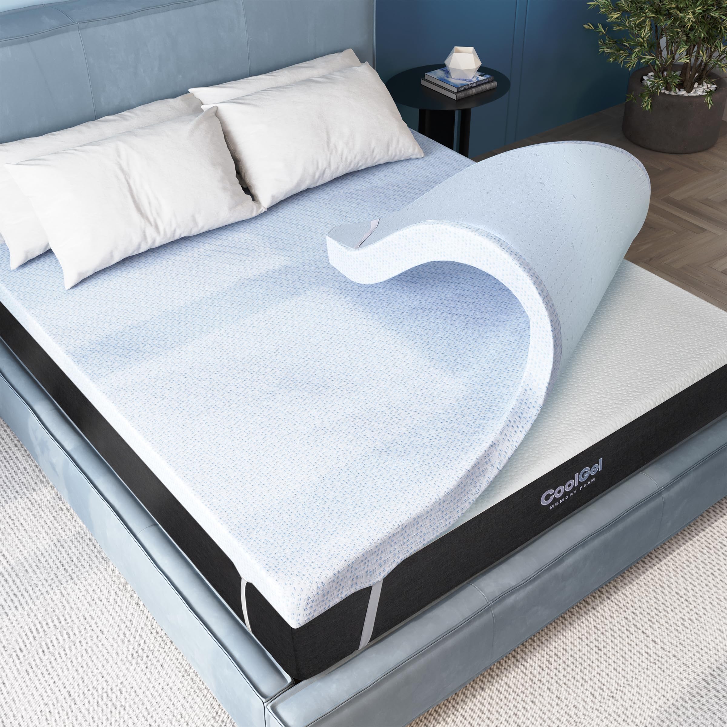 Amazon.com: COOL GEL Memory Foam Mattress Topper, Cool Gel Infused
