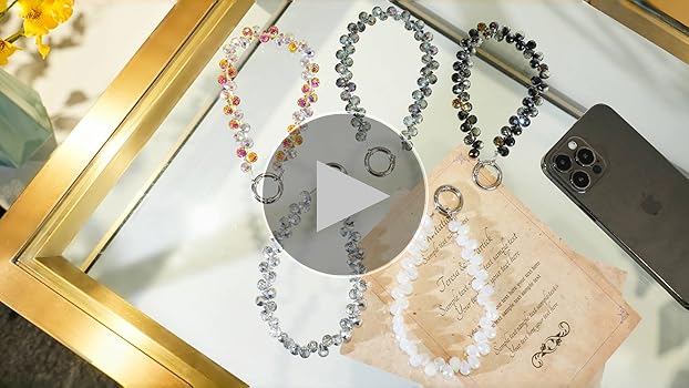 Amazon.com: Danni Yan Beaded Phone Wrist Strap Mobile Phone Strap