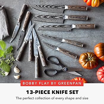 Amazon.com: GreenPan x Bobby Flay 13 Piece Stainless Steel Cutlery