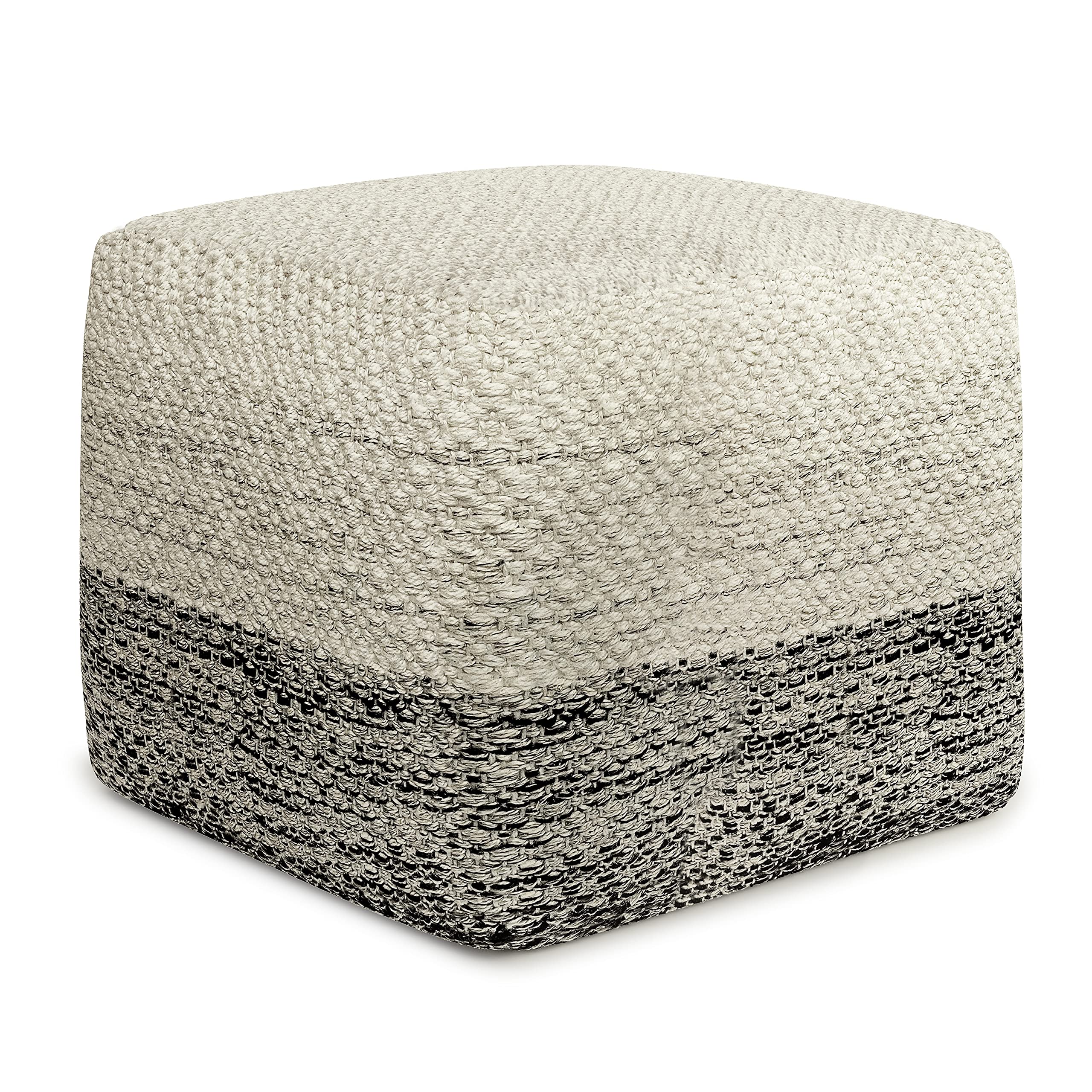 Amazon.com: SIMPLIHOME Macie Square Pouf - 18 inch Wide