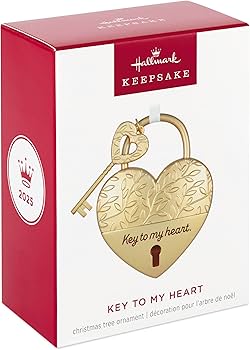 Hallmark Keepsake Christmas Ornament 2025, Key to My Heart, Metal