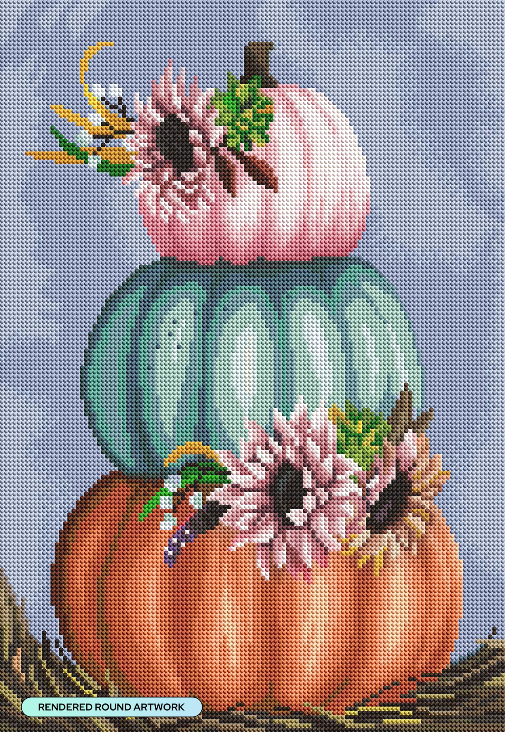 Amazon.com: DIAMOND ART CLUB Stacked Pumpkins with Sunflowers