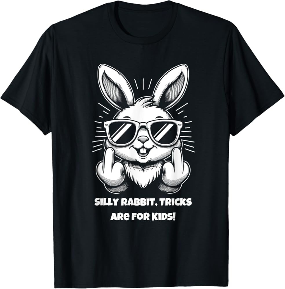 Amazon.com: Whimsical Cheeky Rabbit Silly Rabbit, Tricks are for