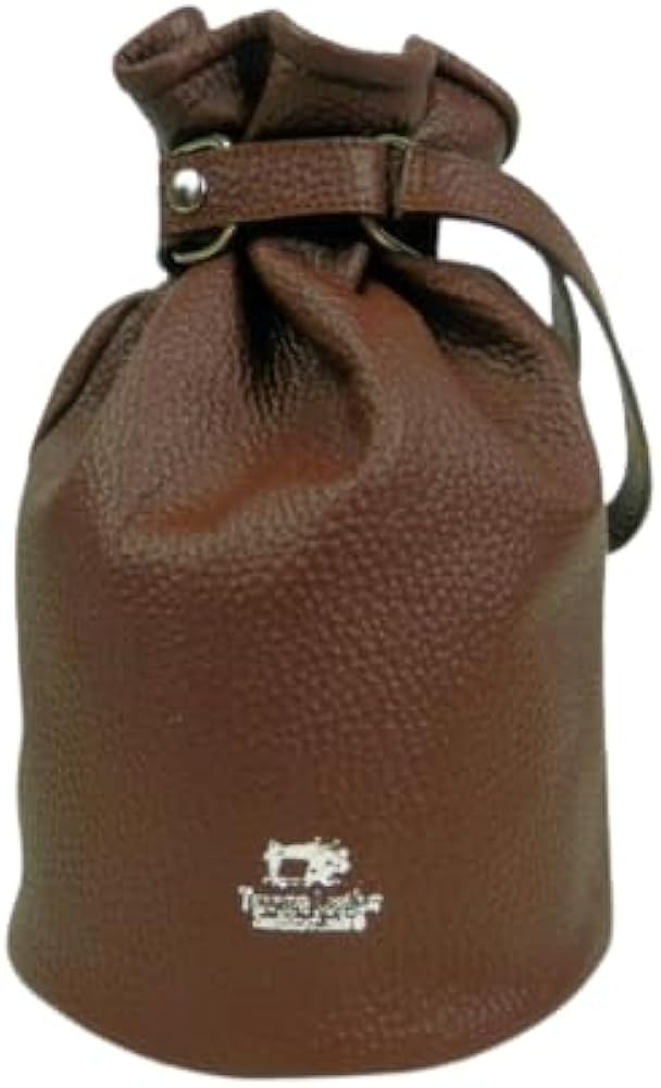 Amazon.co.jp: 本革巾着バッグ ブラウン大人レザーHashimoto 匠の技