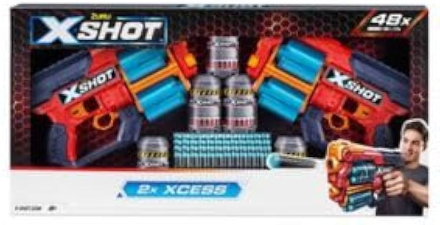 Amazon.com: X-Shot Excel Double Xcess Foam Dart Blaster Combo Pack