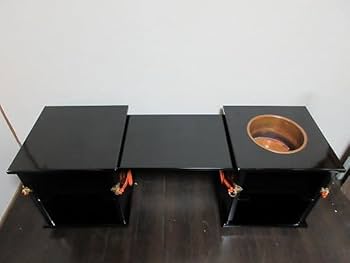 Amazon.co.jp: 510922 茶道具 御園棚セット 立礼棚 丸炉おとし 淡々斎