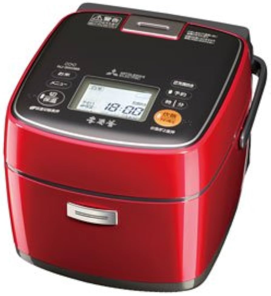 Amazon | 三菱電機 IHジャー炊飯器 本炭釜 3.5合炊き ルビーレッド NJ