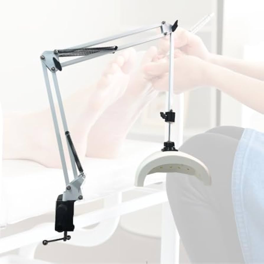 Amazon | 【フットネイル用ライト】3本アーム式LED/UVライト クランプ