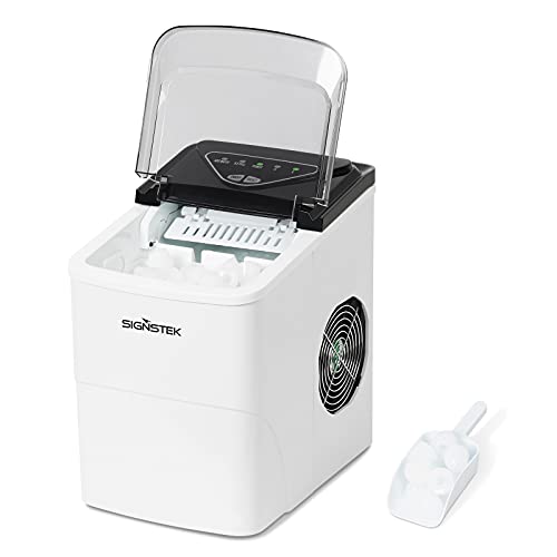Signstek 小型製氷機 家庭用 氷つくり機 最短6分 新型自動洗浄機能付き