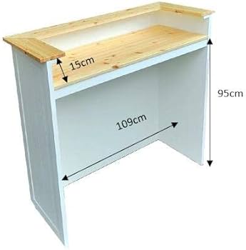 Amazon.co.jp: レジカウンター おしゃれ スリム ホワイト 完成品 受付