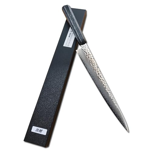 青木刃物製作所 堺孝行 33層槌目ダマスカス 筋引 240mm 07397 (包丁