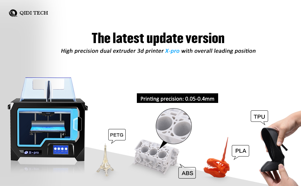 Amazon | QIDI TECH 3Dプリンター 新モデル：X pro,4.3インチのタッチ