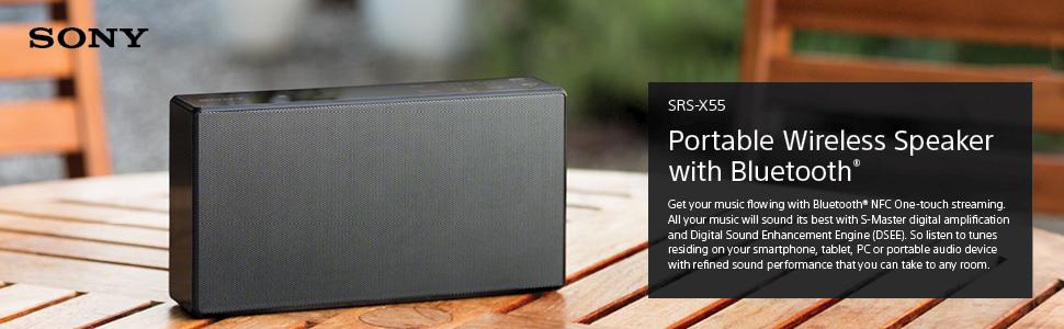 Amazon.com: Sony SRSX55/BLK Powerful Portable Bluetooth Speaker