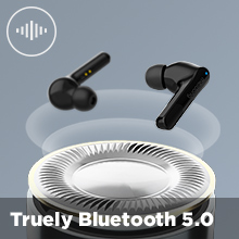 True Wireless Earbuds, Meidong Bluetooth Earbuds Headphones V5.0