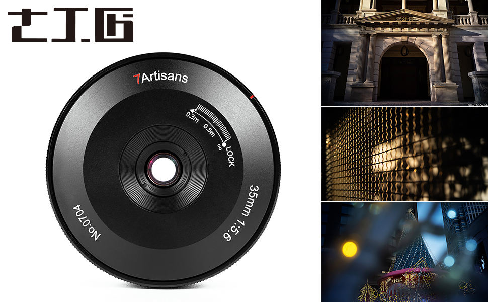 Amazon.co.jp: 7artisans 七工匠 単焦点レンズ 35mm F5.6 (ソニーE