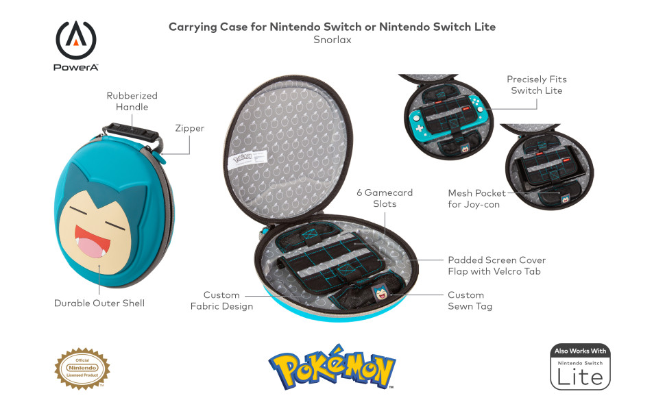 Amazon.com: PowerA Pokemon Carrying Case for Nintendo Switch or