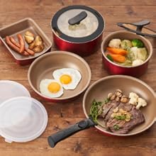 Amazon｜エバークック フライパンセット 10点セット 着脱式 IH対応