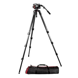 Amazon | Manfrotto ビデオキット カーボンファイバー三脚 504HD-535K