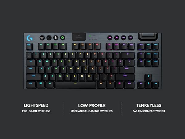 Amazon.com: Logitech G915 TKL Tenkeyless Lightspeed Wireless RGB