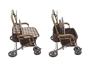 Amazon | 島製作所 マーチS 小花ブラック | 島製作所 | シルバーカー