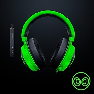 Amazon.co.jp: Razer Kraken Green ゲーミングヘッドセット + THX USB