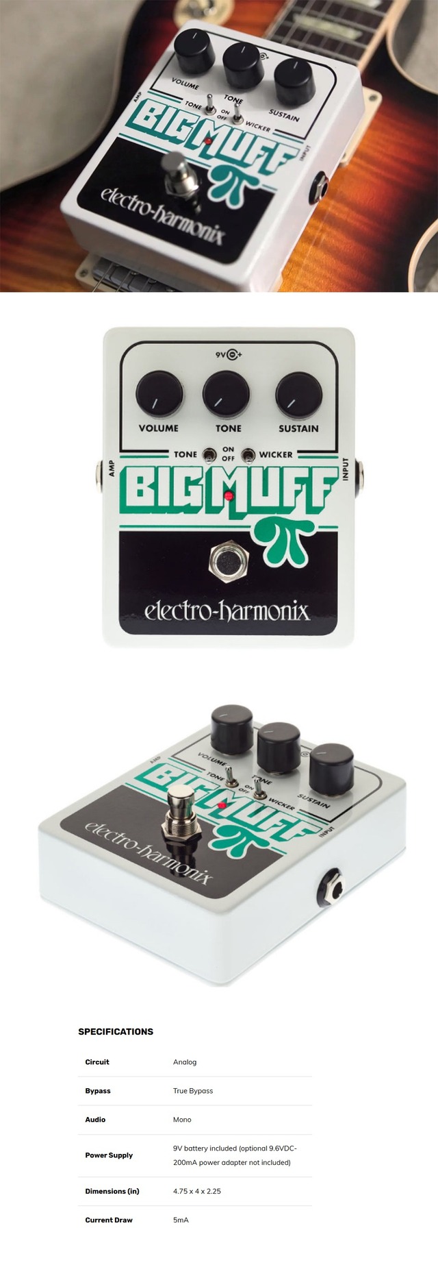 Electro Harmonix Big Muff Pi with Tone Wicker 일렉트로하모닉스 빅