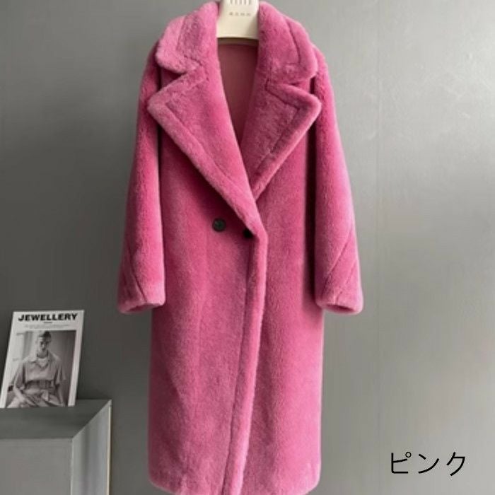 予約 WOOL 8color ボア ムートン ロング コート | LiLiRena