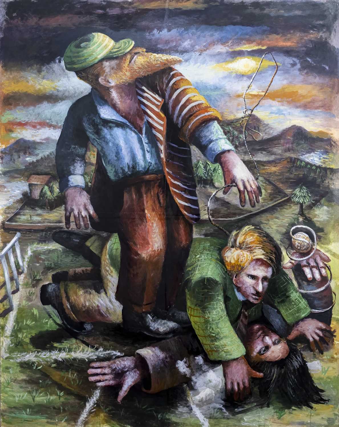 Lot 104 - AN UNTITLED OIL BY STEVEN CAMPBELL