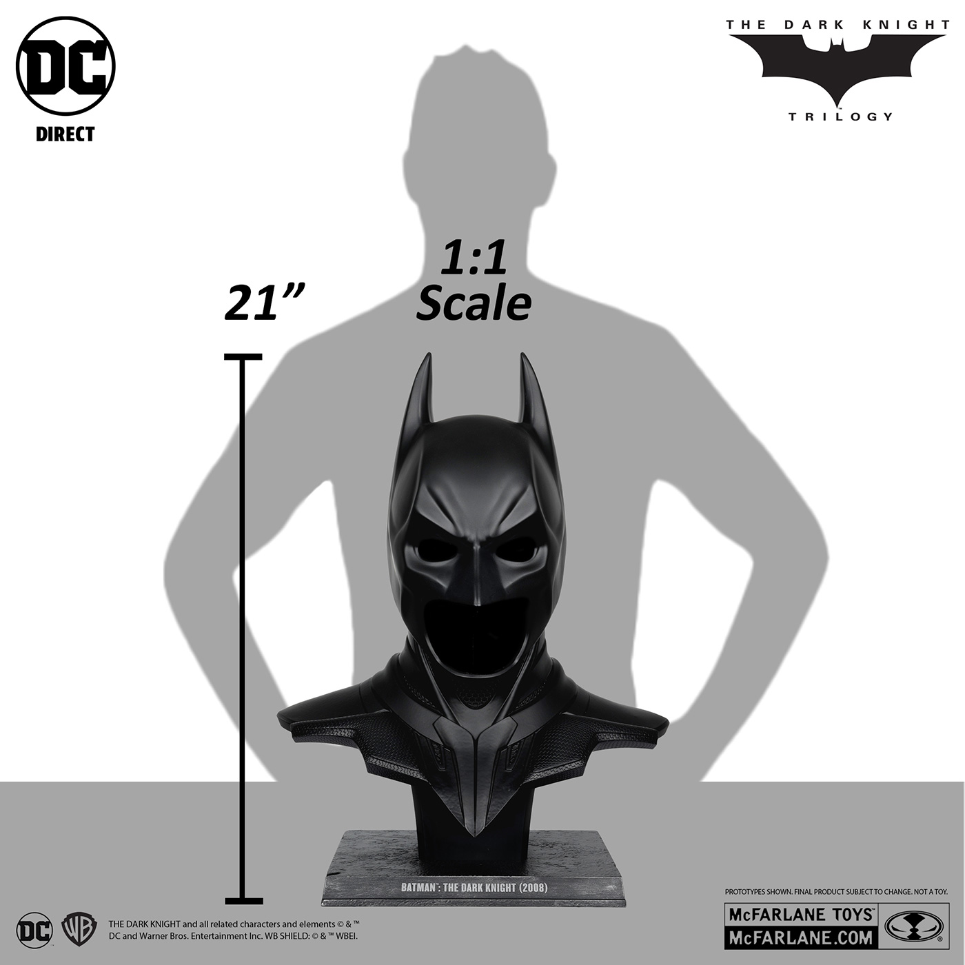 ダークナイト/ バットマン カウル 1/1 PVCレプリカ