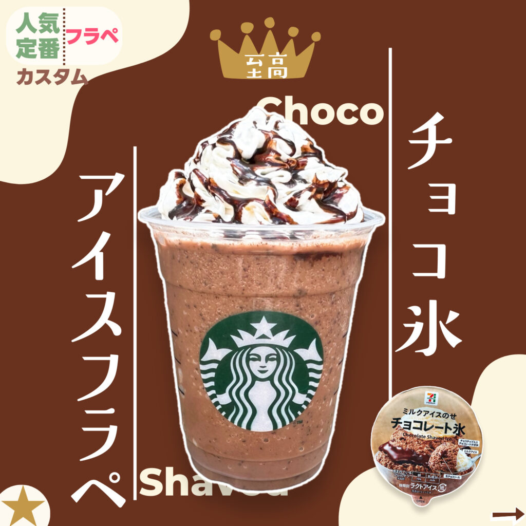 チョコ氷アイスフラペチーノまめ＠毎日スタバカスタム