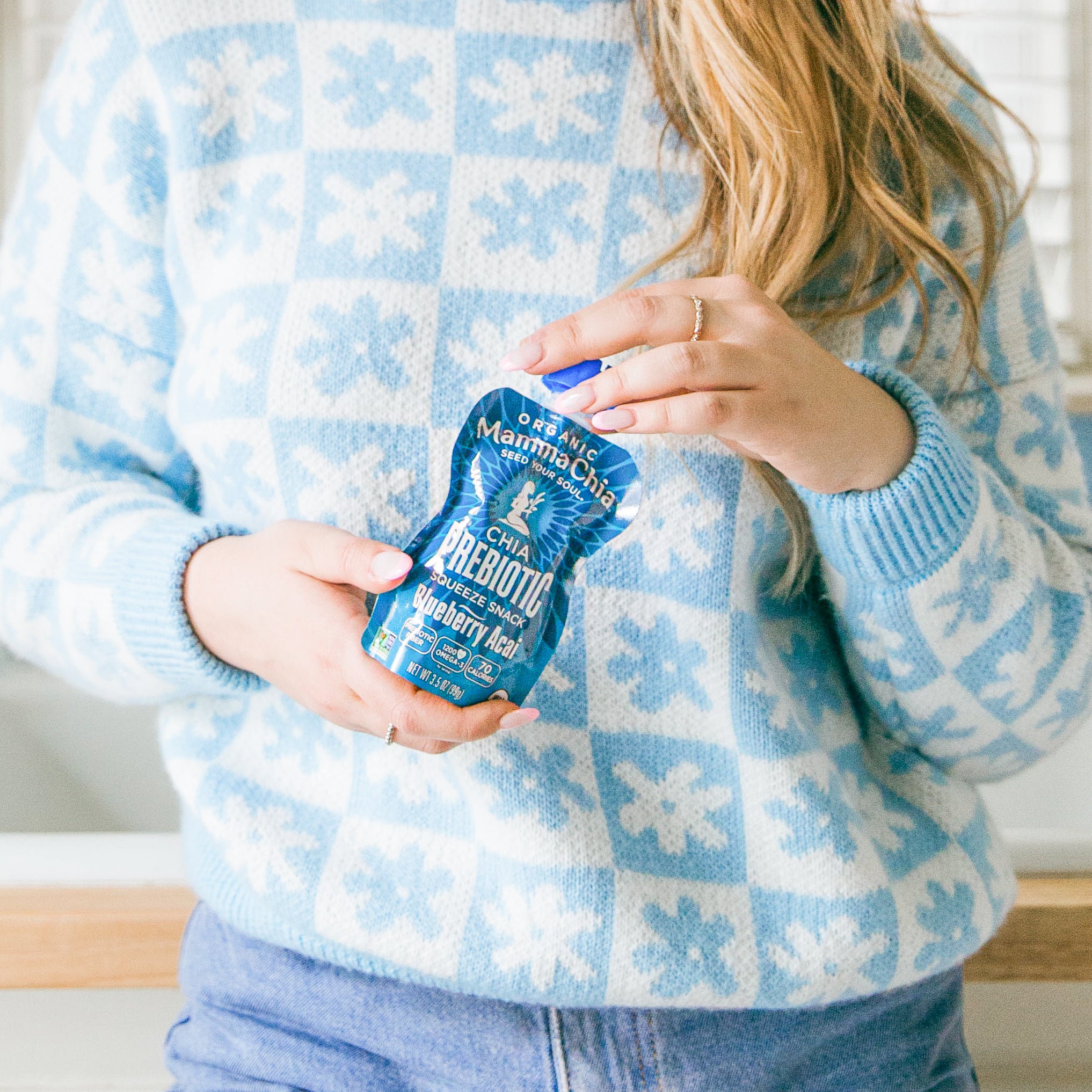 Blueberry Acai Organic Chia Prebiotic Squeeze – Mamma Chia