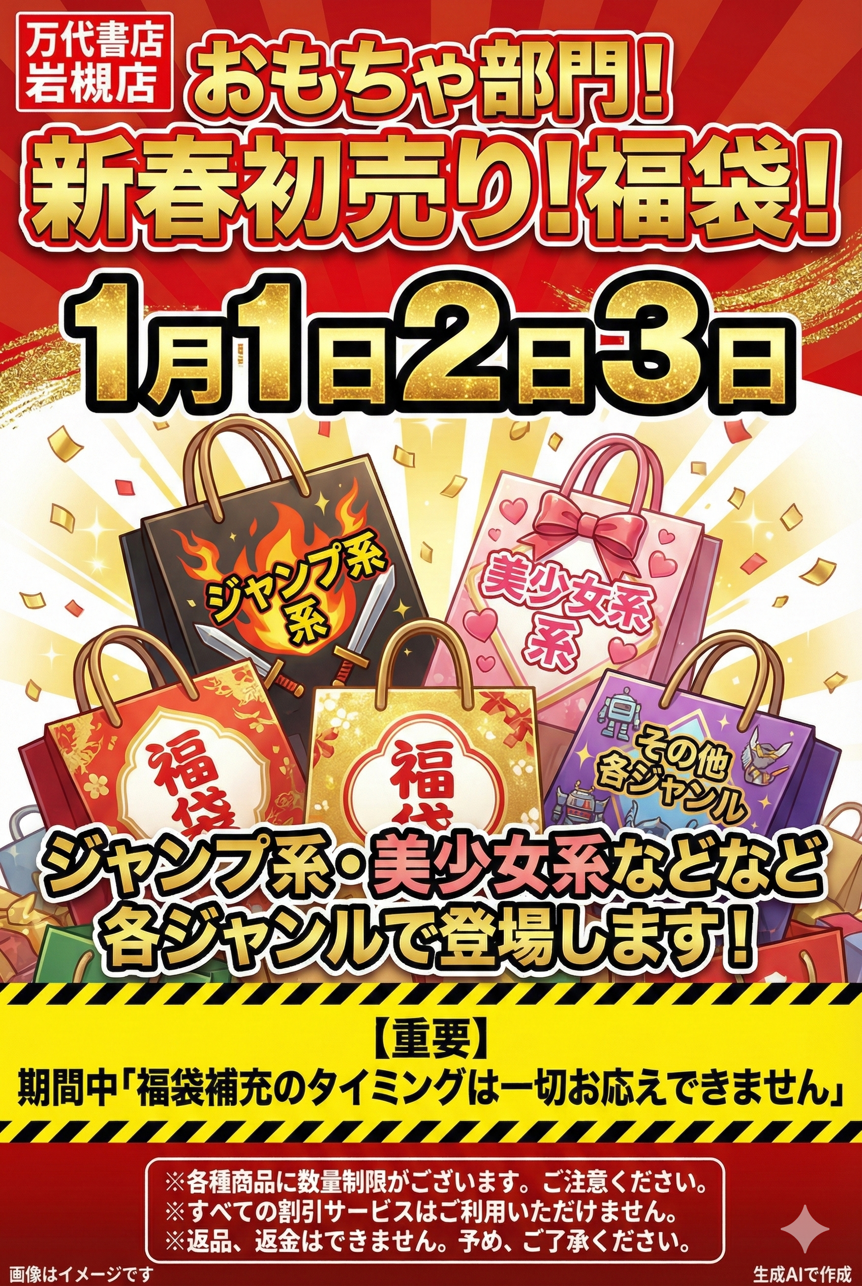 12/25～1/25】新春初売り！イベントもりだくさん‼️ - 万代書店 岩槻店