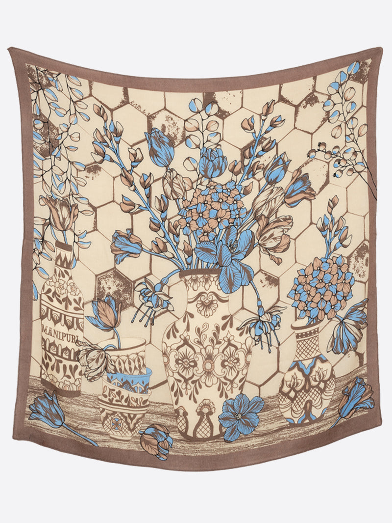 ウールシルクストールヘリンボーン織120＞フラワーベース – manipuri