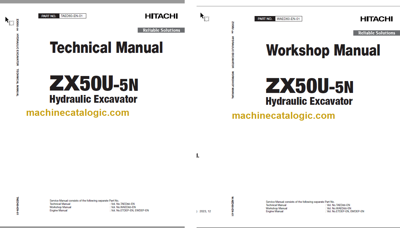 Hitachi ZX50U-5N Hydraulic Excavator Technical and Workshop Manual