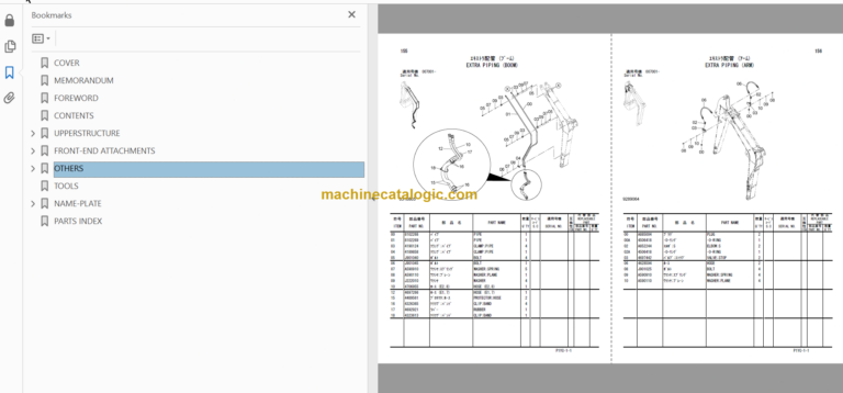 Hitachi ZX27-3 Hydraulic Excavator Parts Catalog & Equipment