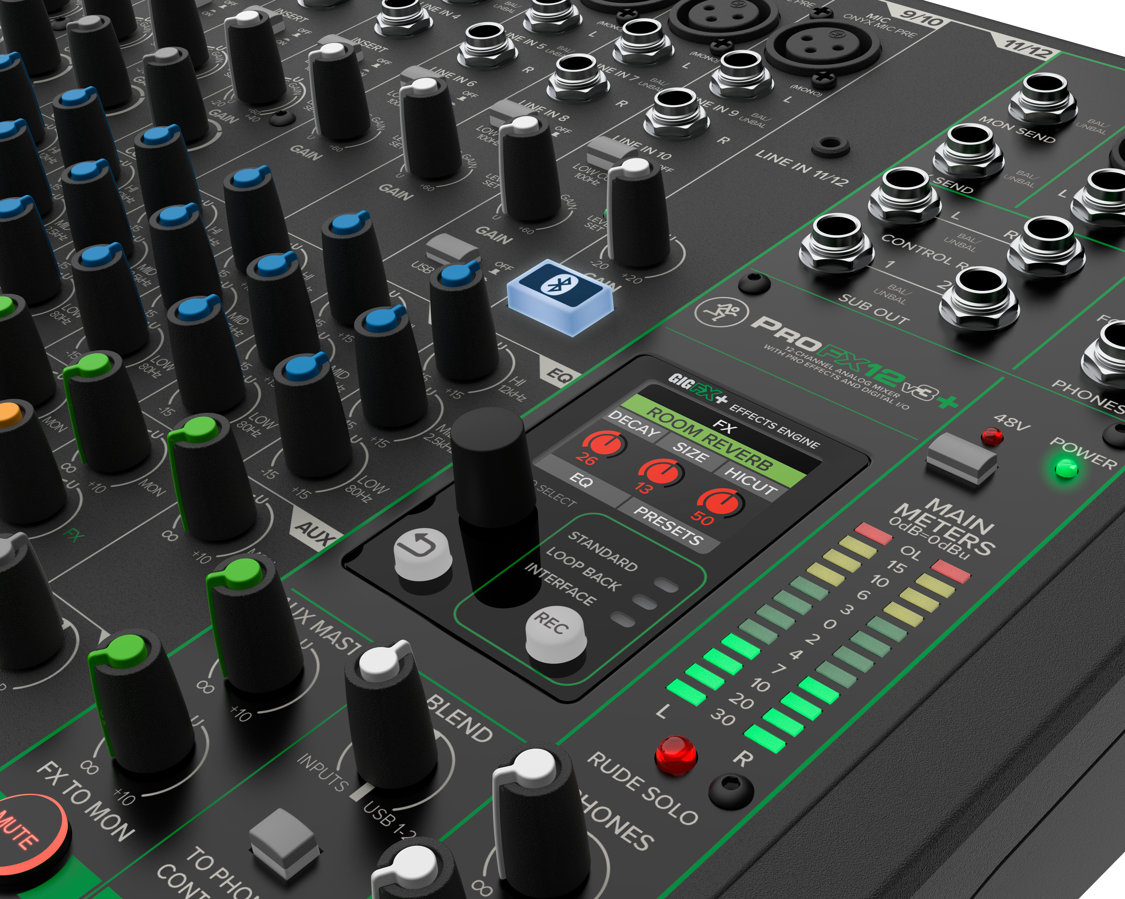 ProFX10v3+ 10-Channel Analog Mixer With Enhanced FX, USB Recording