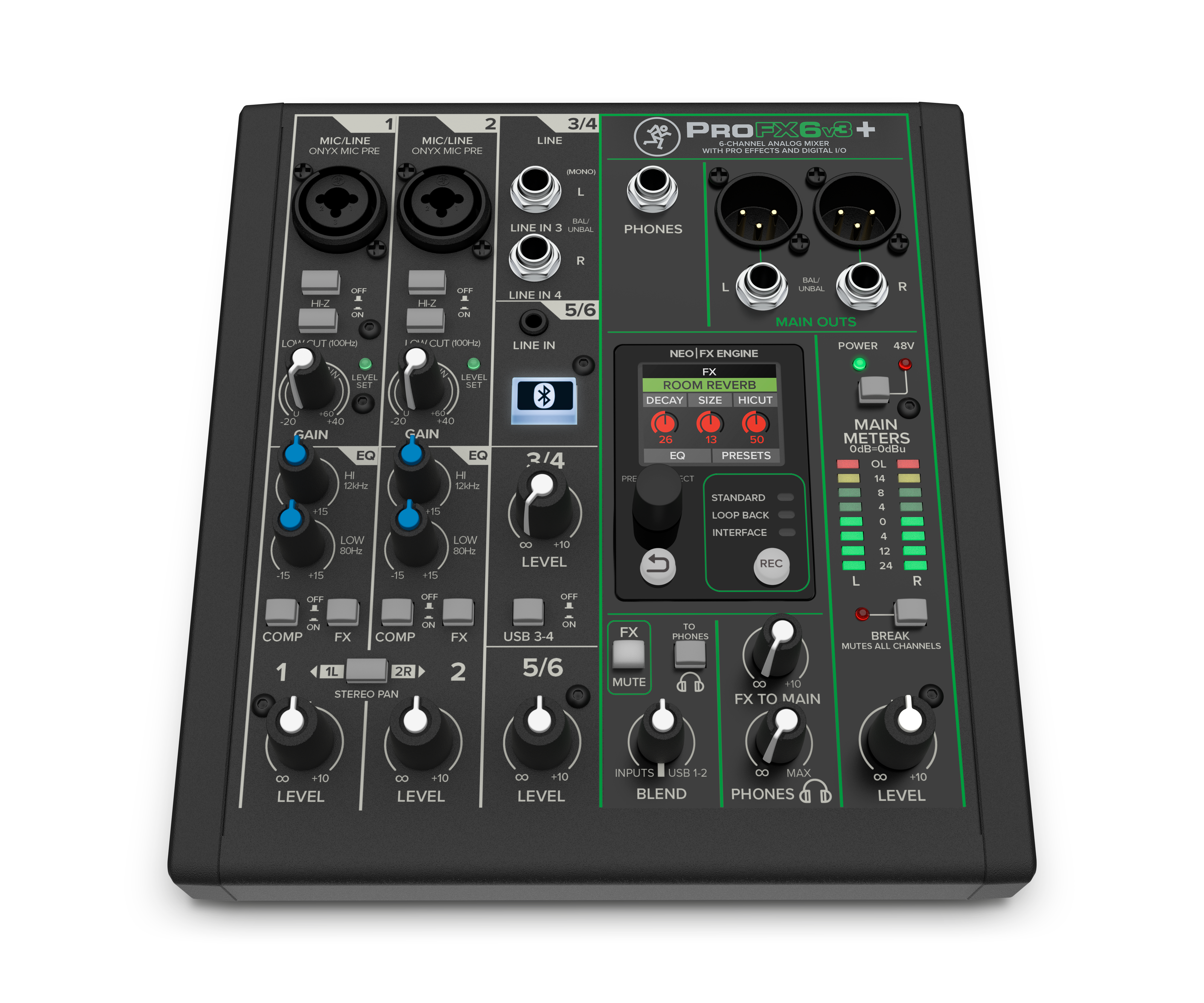 6-Channel Analog Mixer With Enhanced FX, USB Recording Modes and