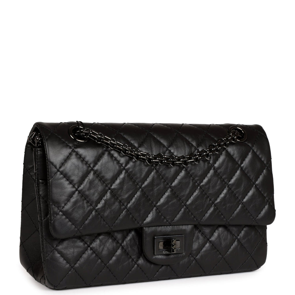 Chanel Small Reissue 226 2.55 SO Black Aged Calfskin Black Hardware